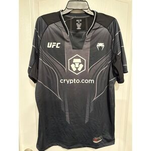 UFC Venum Jersey Performance T Shirt Men's Large Black Crypto Com Graphic Tee